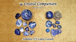 Crystal Comparison Sodalite VS Lapis Lazuli [upl. by Nahbois]