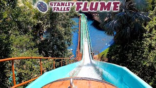 Stanley Falls Flume 4K Front Seat POV  Busch Gardens Tampa Bay [upl. by Okoyik]