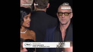 Vincent Cassel et Narah Baptista montant les marches du Festival de Cannes 2024 [upl. by Tremayne]