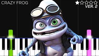 Crazy Frog  Axel F  EASY Piano Tutorial [upl. by Zebapda395]