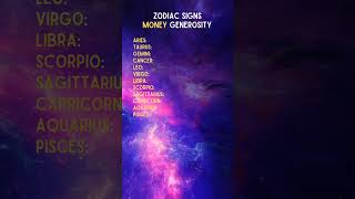 How generous are zodiac signs with their money astrology horoscope [upl. by Yralih612]