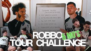 ROBBOS TOUR CHALLENGE Hilarious contests and surprises with Mo Salah [upl. by Dnomsed51]