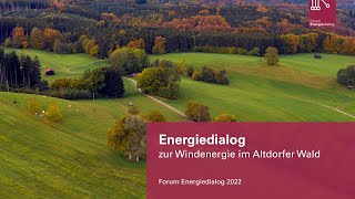 Energiedialog zur Windenergie im Altdorfer Wald [upl. by Dihgirb]