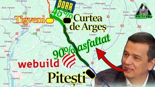 Autostrada A1 Pitești  Curtea de Argeș  Tigveni în iulie 2024 [upl. by Dlorag]