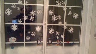 Window Christmas decoration Tutorial [upl. by Ydennek468]