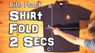 How to Fold a Shirt in Under 2 Seconds [upl. by Suoivatnom]