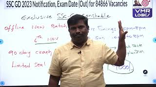 84866 SSC GD CONSTABLE POSTS VMR LOGICS ONLINE amp OFFLINE CLASSES [upl. by Harper]