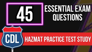 CDL Hazmat Practice Test 2024 Commercial Drivers License Knowledge Exam amp Study Guide [upl. by Neurath]