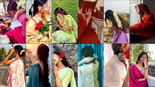 Amezing profile picture with saree look hidden face DpzCollection whats app dpz insta profile pic [upl. by Leachim]