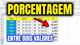 Calcular Porcentagem entre dois valores no Excel da maneira correta [upl. by Yeliac]