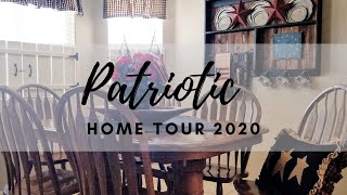 Patriotic Home Tour 2020  Primitive Farmhouse Style [upl. by Widera]