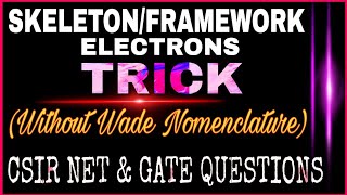 Trick  Skeleton Electrons Framework Electrons in Boranes amp Carboranes  Csir Net Gate chemistry [upl. by Gudrun]