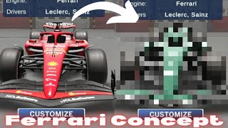 Ferrari F1 Car Concept Livery  Ala Mobile GP 2024  Like  Share  Subscribe [upl. by Saiasi]