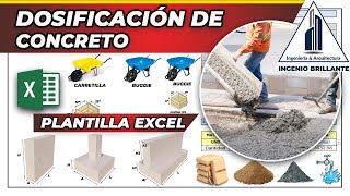 🎯 DOSIFICACIÓN DE CONCRETO ✅Plantilla Excel Profesional [upl. by Epoillac]