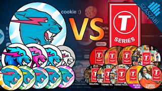 MrBeast vs TSeries  YouTube Subscriber Battle [upl. by Amena]