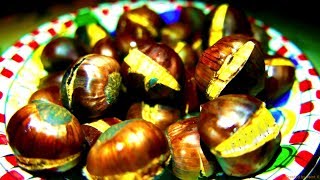 Roasted Chestnuts on Charcoal Grill for Christmas Dinner [upl. by Entroc]