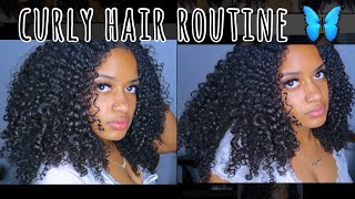 MY updated SUPER DEFINED CURLY HAIR ROUTINE 2021   Diffusing Hair Types 3B3C [upl. by Ccasi]