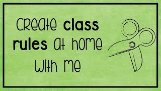 🍎TEACHERS  Create a Class Rules chart with me [upl. by Lleryt]