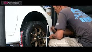 MODIFIKASI HONDA BRIO VELG VOLKRAYS CE28  AJMWHEELSSTORE [upl. by Xirdnek]