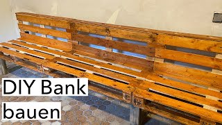 DIY Palettenbank selber bauen  mit einem Modul oder mehreren Modulen  Partybank 4K [upl. by Ocirred]