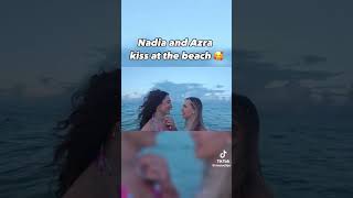 Nadia and Azra kiss each other on the beach 😂 [upl. by Zebe490]