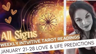 🙋🏻‍♀️ ALL SIGNS😲💋quotWHAT YOU DONT SEE COMING WEEKLY PREDICTIONSquot JANUARY 2128 LOVE TAROT [upl. by Nickolaus159]