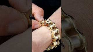 Motorcycle chain as a bracelet handmade jewelry [upl. by Janessa]