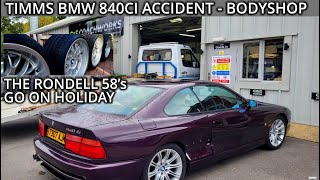 TIMMS BMW 840CI ACCIDENT  BODYSHOP AND ALLOYS [upl. by Siddra]