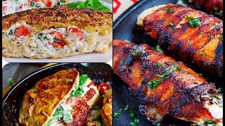 3 Delicious Stuffed Chicken Breast Recipes [upl. by Hanikehs]