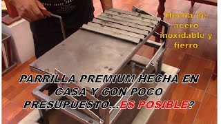 Mucho más fácil Asado Parrilla de acero inoxidable con sistema casero de elevación frontal manivela [upl. by Hannan]