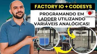 INTEGRANDO O CODESYS COM O FACTORY IO E UTILIZANDO VARIÁVEIS ANALÓGICAS  NORMA IEC 61131 [upl. by Ogait696]