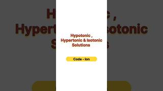 Hypotonic Hypertonic amp Isotonic Solution neet neet2025 botany biology aiims [upl. by Aicina]