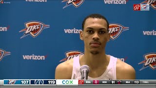 Darius Bazley postgame interview 41921 [upl. by Seyler751]