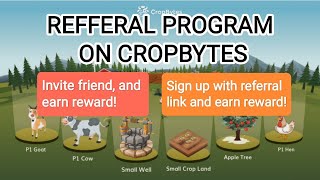 REFERRAL INVITE amp EARN PROGRAM ON CROPBYTES [upl. by Utley]