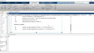 Transshipment Optimiztion Model using MATLAB [upl. by Acinot884]