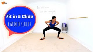 Gliding Disc Workout Sliders Workout  BARLATES BODY BLITZ Fit in 5 Glide Cardio Sculpt [upl. by Sammy]