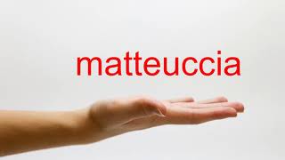 How to Pronounce matteuccia  American English [upl. by Puiia]