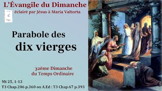 Évangile du dimanche selon Maria Valtorta – La parabole es dix vierges [upl. by Rosalia424]