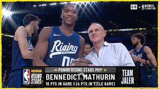 Bennedict Mathurin Wins 2024 NBA Rising Stars MVP [upl. by Ydnys200]