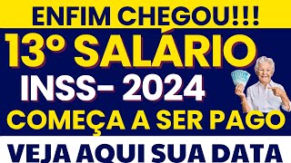 ENFIM CHEGOU 13º INSS ANTECIPADO DO INSS COMEÇA A SER PAGO 1º PARCELA  CALENDÁRIO COMPLETO 2024 [upl. by Huppert592]