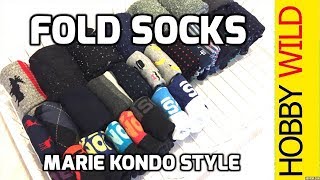 HOW TO FOLD SOCKS  MARIE KONDO METHOD [upl. by Chrotoem]