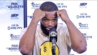 Tyron Woodley • POSTFIGHT PRESS CONFERENCE vs Jake Paul 2 [upl. by Swayne]