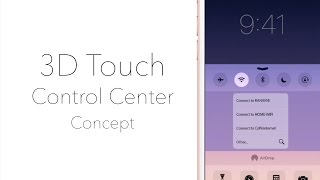 iPhone 6S 3D Touch Control Center Concept [upl. by Divine334]