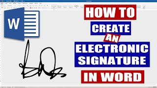 How to create an electronic signature in Word  Microsoft Word Tutorials EASY [upl. by Eenerb805]