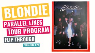 Blondie  Parallel Lines Tour Program – 1979  Flip Through [upl. by Iddet412]