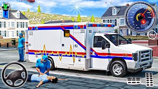 US Emergency Ambulance Game 3D  City Rescue VAN Driving Simulator  Android Gameplay [upl. by Joni944]