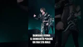 Maneskin Damiano ferma il concerto perché un fan sta male [upl. by Atirys246]