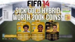 Fifa 14 Ultimate Team  Sick 200k Gold Hybrid Squad Builder FT Etoo Willian amp IF Pedro [upl. by Ayotahc]