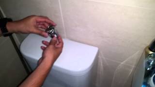 How to open a toilet lid cover in modern toilet water tank [upl. by Orville]