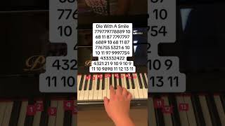 DIE WITH A SMILE PIANO TUTORIALS shorts piano easy tutorials music [upl. by Duer]